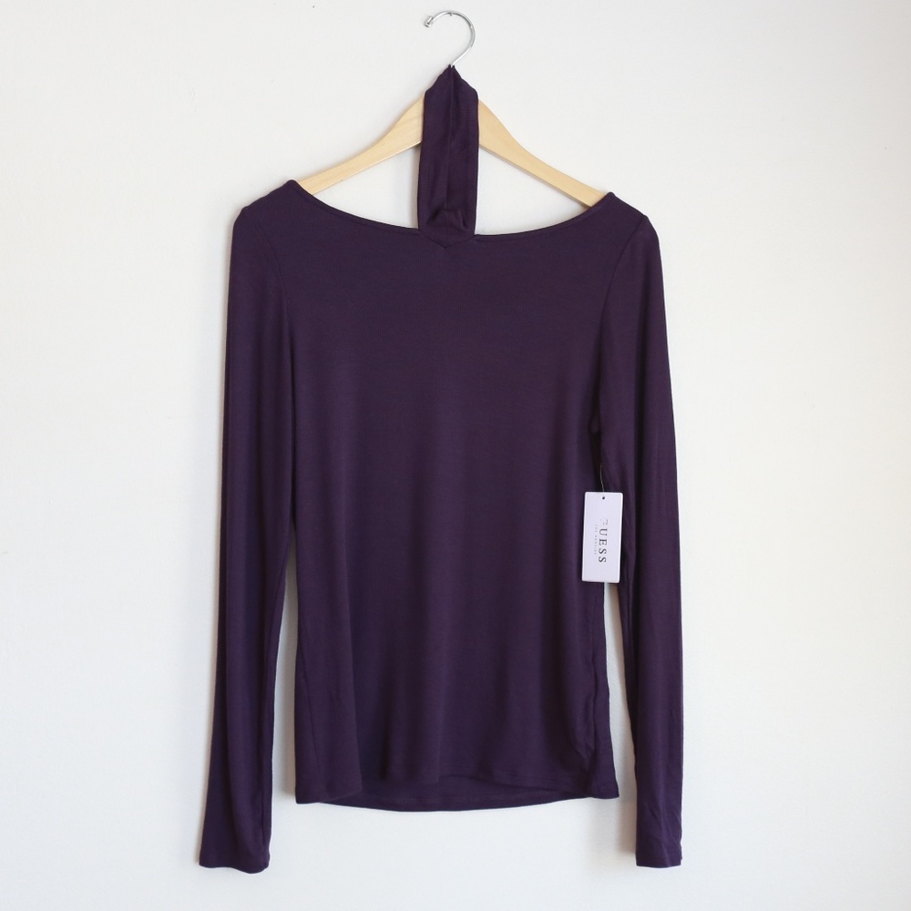 NWT GUESS Blackberry Cordial Dayana Choker Top